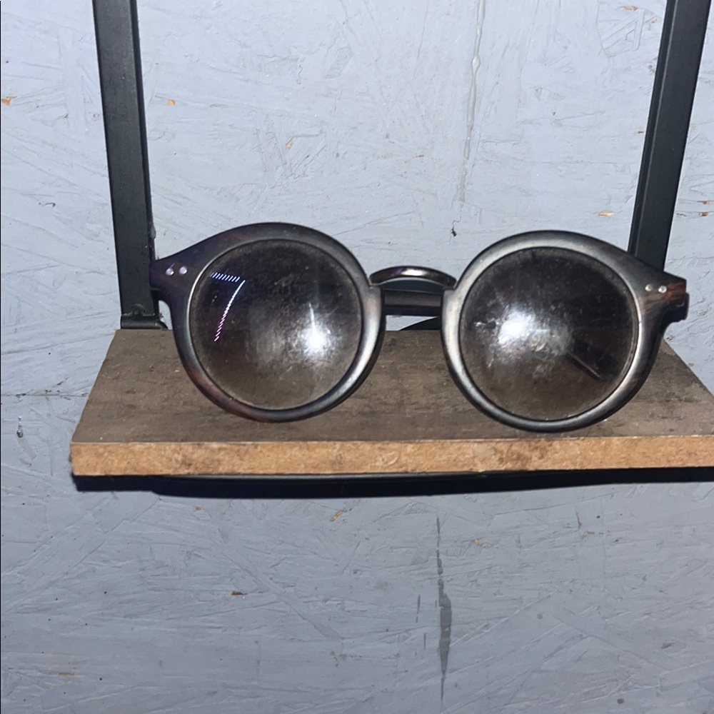 Vintage Elegant Black Round Sunglasses